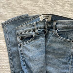 Reformation Light Blue Straight-Leg Jeans